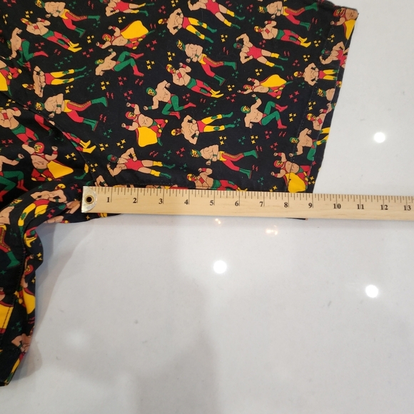 Forever 21 Shorts Mens 36 Black Mexican Wresting Lucha Libre All Over Print Rare - Picture 10 of 12